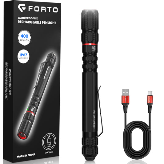 400LM IP67 Rechargeable Pen Light – FORTO