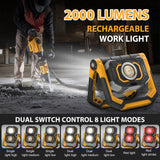 2000LM IP67 2 COB Rechargeable Work Light